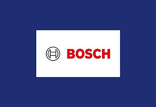 Logo in rot Bosch auf einem weißen Hintergrund